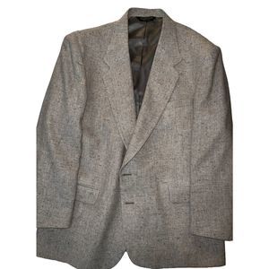DellaPenna Blazer Jacket Men's 31" Length Gray Wool Long Sleeve Notch Lapel Coat